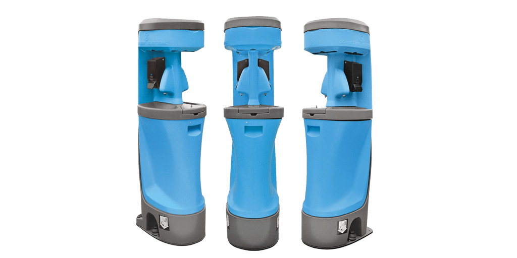 Portable handwashing station with dual basins in Ottumwa, Iowa
