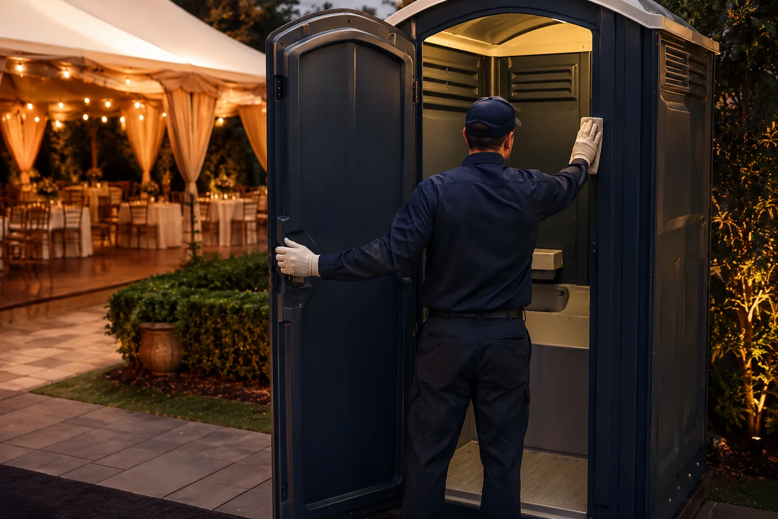 Portable restroom rental planning for Bloomfield, IA